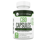 Every Day Optimal CBD Pure CBD Oil Capsules, 50mg CBD Oil Per Pill, 1500mg Total